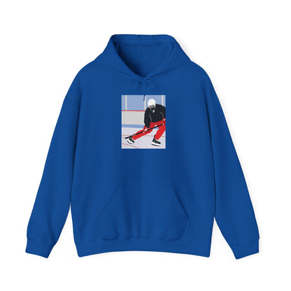 Illustrated Hockey Player Hoodie