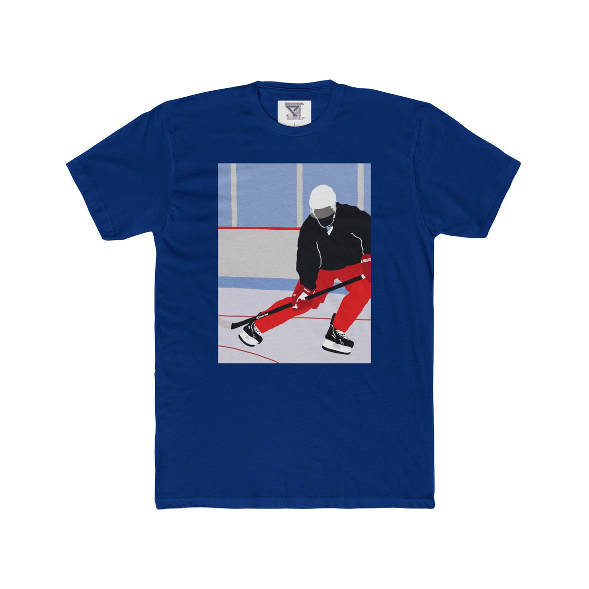 llustrated Hockey Player Graphic Tee