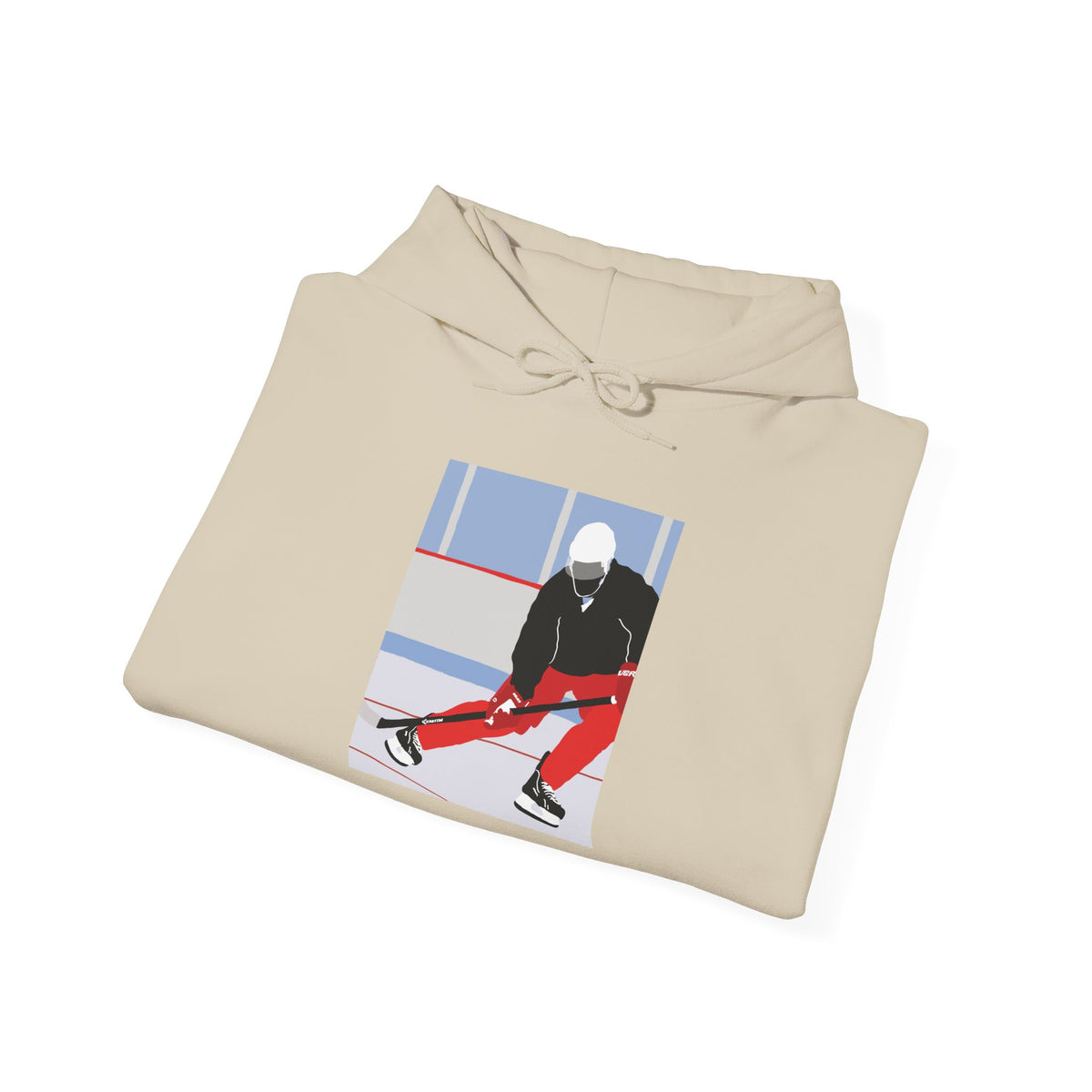 Illustrated Hockey Player Hoodie