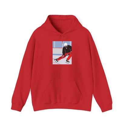 Illustrated Hockey Player Hoodie