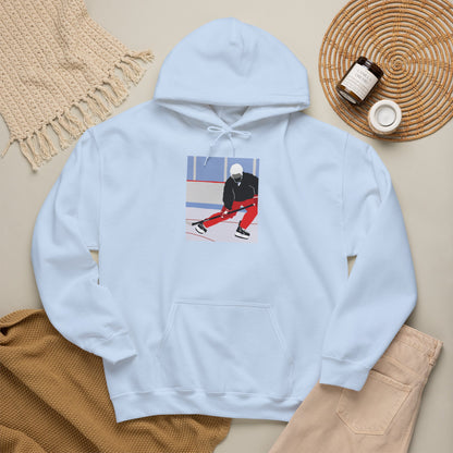 Illustrated Hockey Player Hoodie