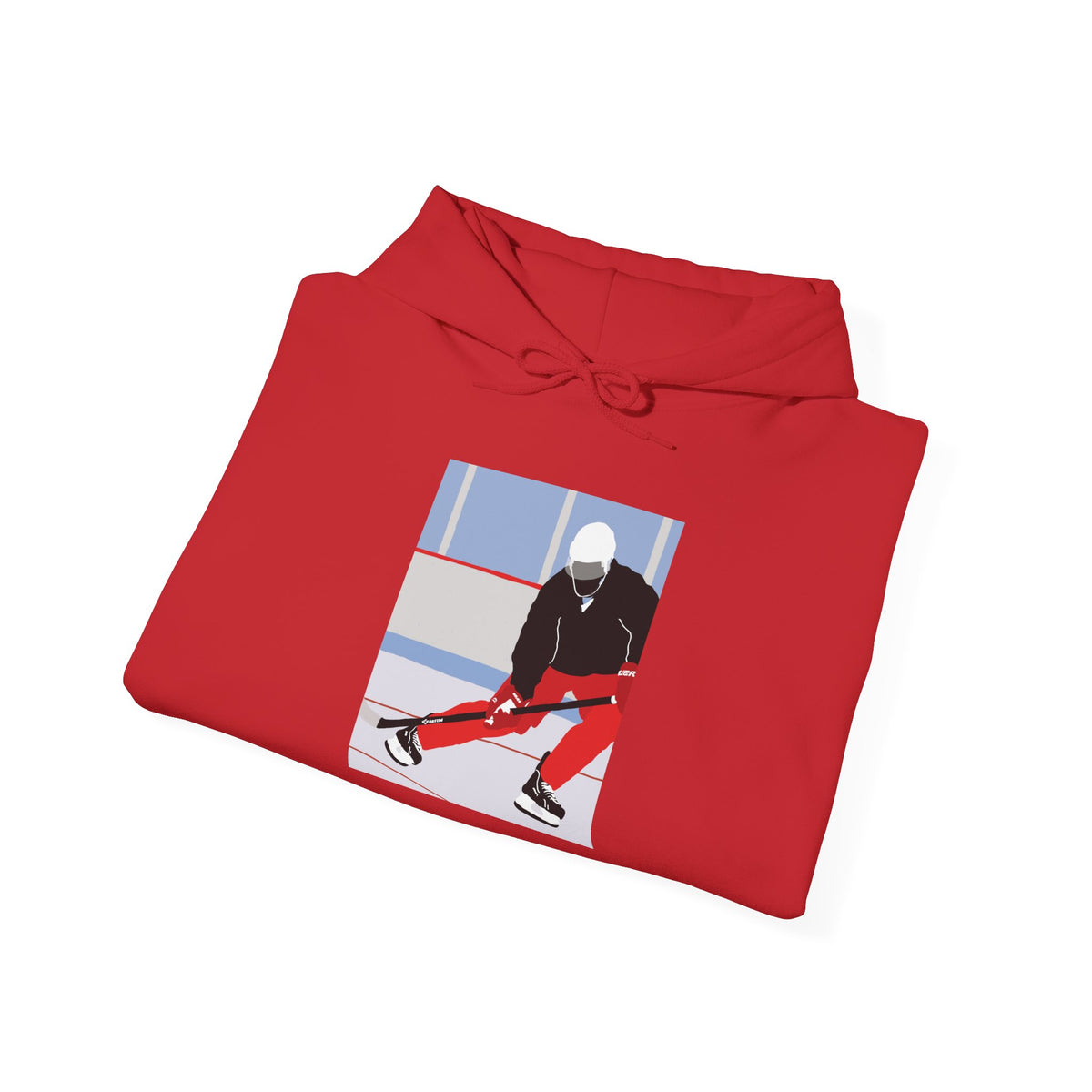 Illustrated Hockey Player Hoodie
