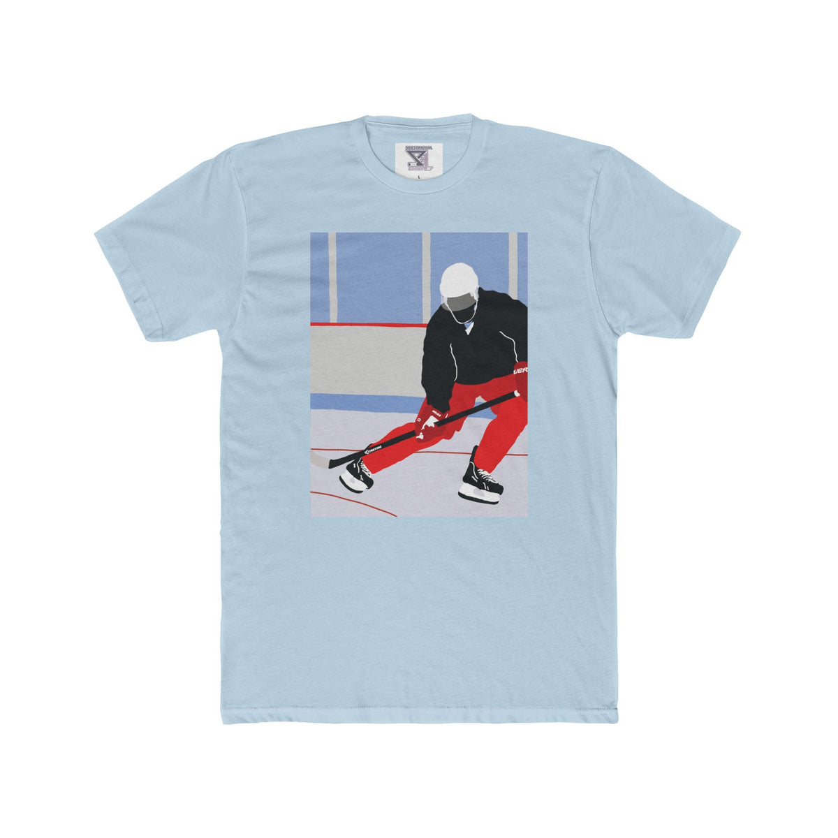 llustrated Hockey Player Graphic Tee