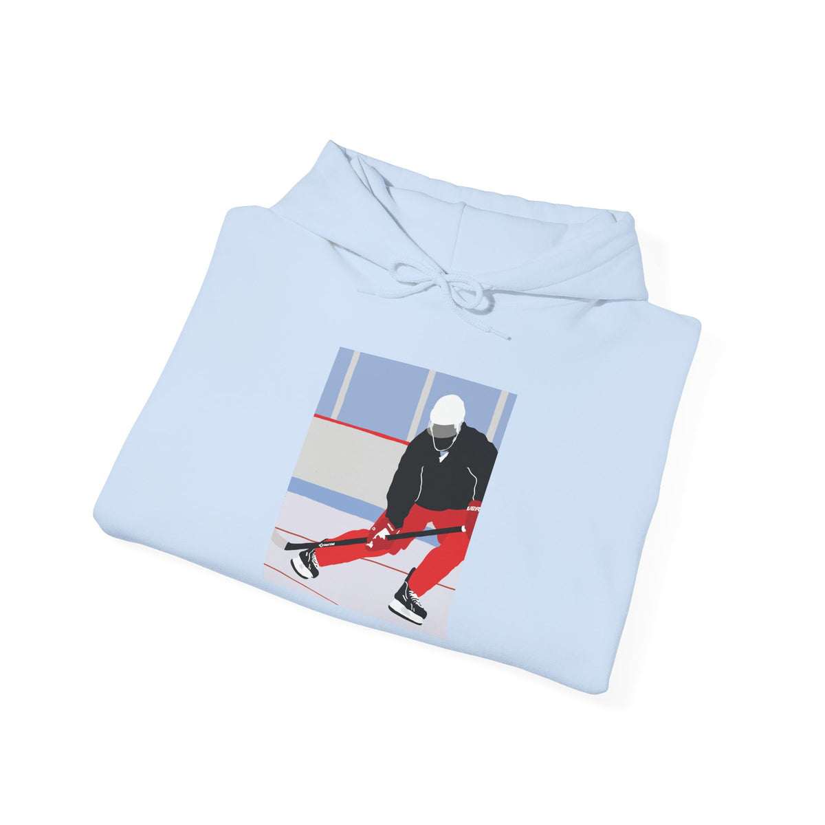 Illustrated Hockey Player Hoodie