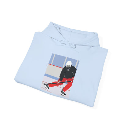 Illustrated Hockey Player Hoodie