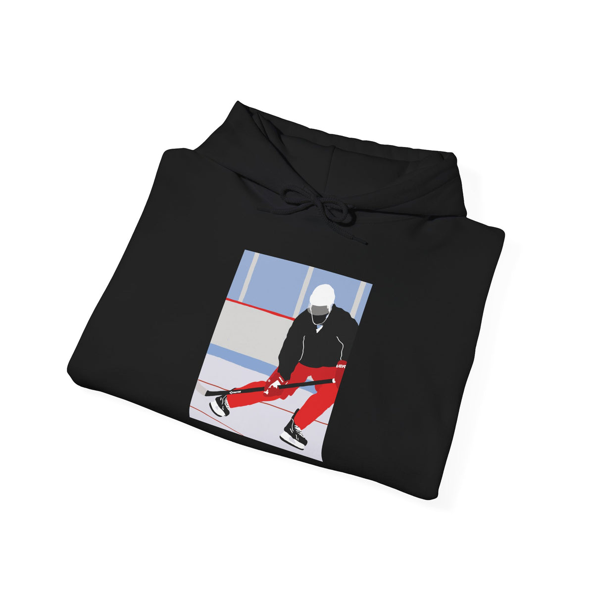 Illustrated Hockey Player Hoodie