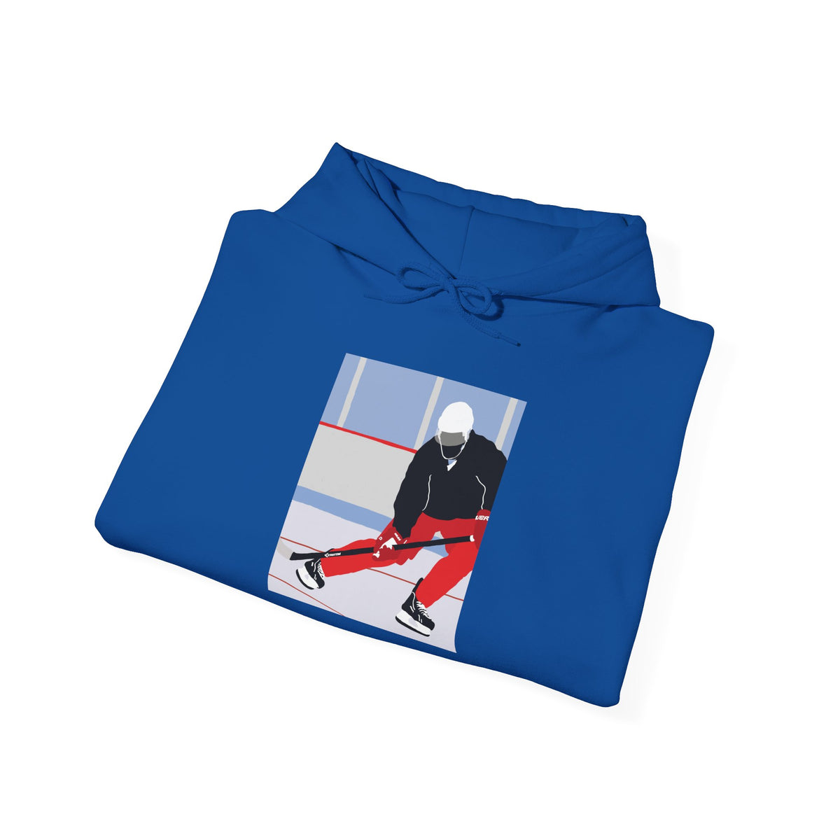 Illustrated Hockey Player Hoodie