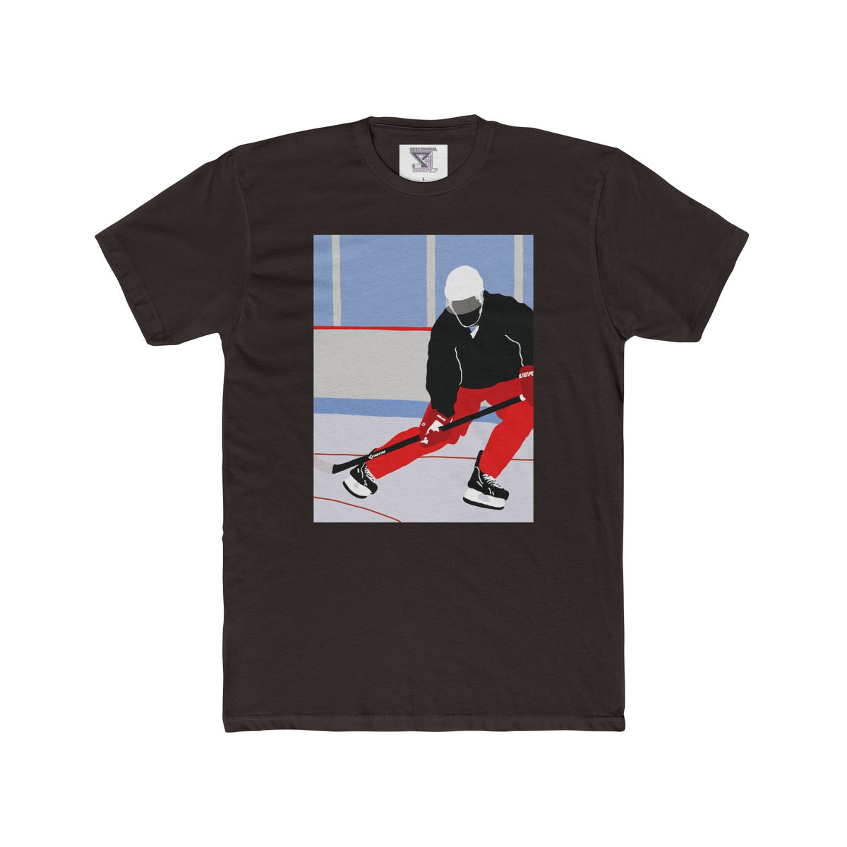 llustrated Hockey Player Graphic Tee