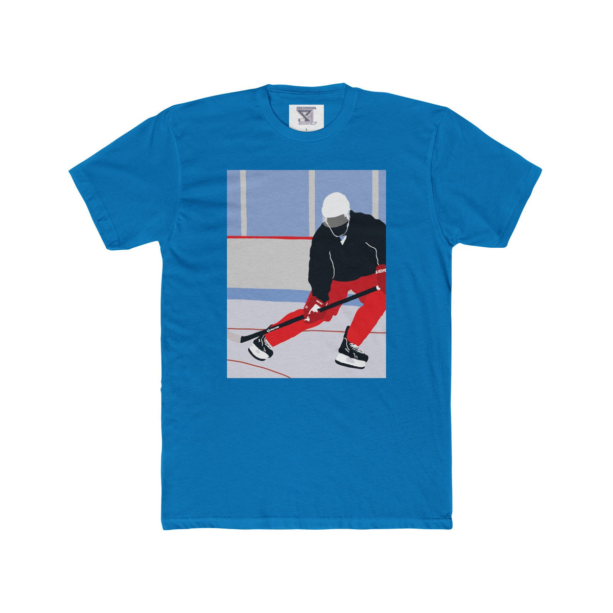 llustrated Hockey Player Graphic Tee