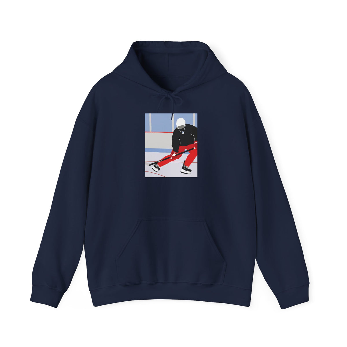 Illustrated Hockey Player Hoodie