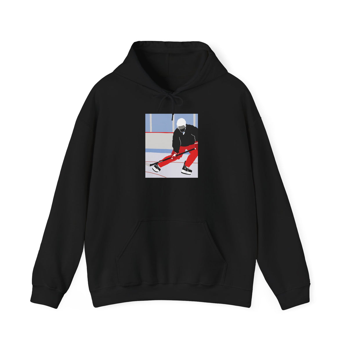 Illustrated Hockey Player Hoodie