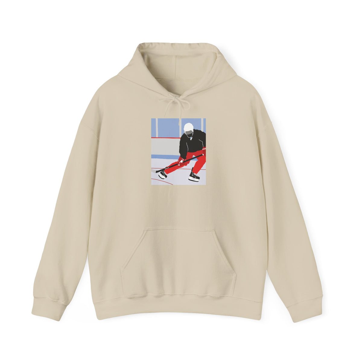 Illustrated Hockey Player Hoodie