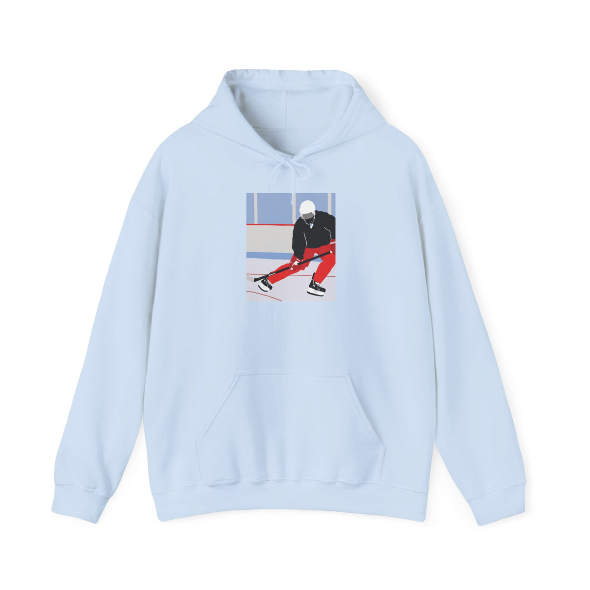 Illustrated Hockey Player Hoodie