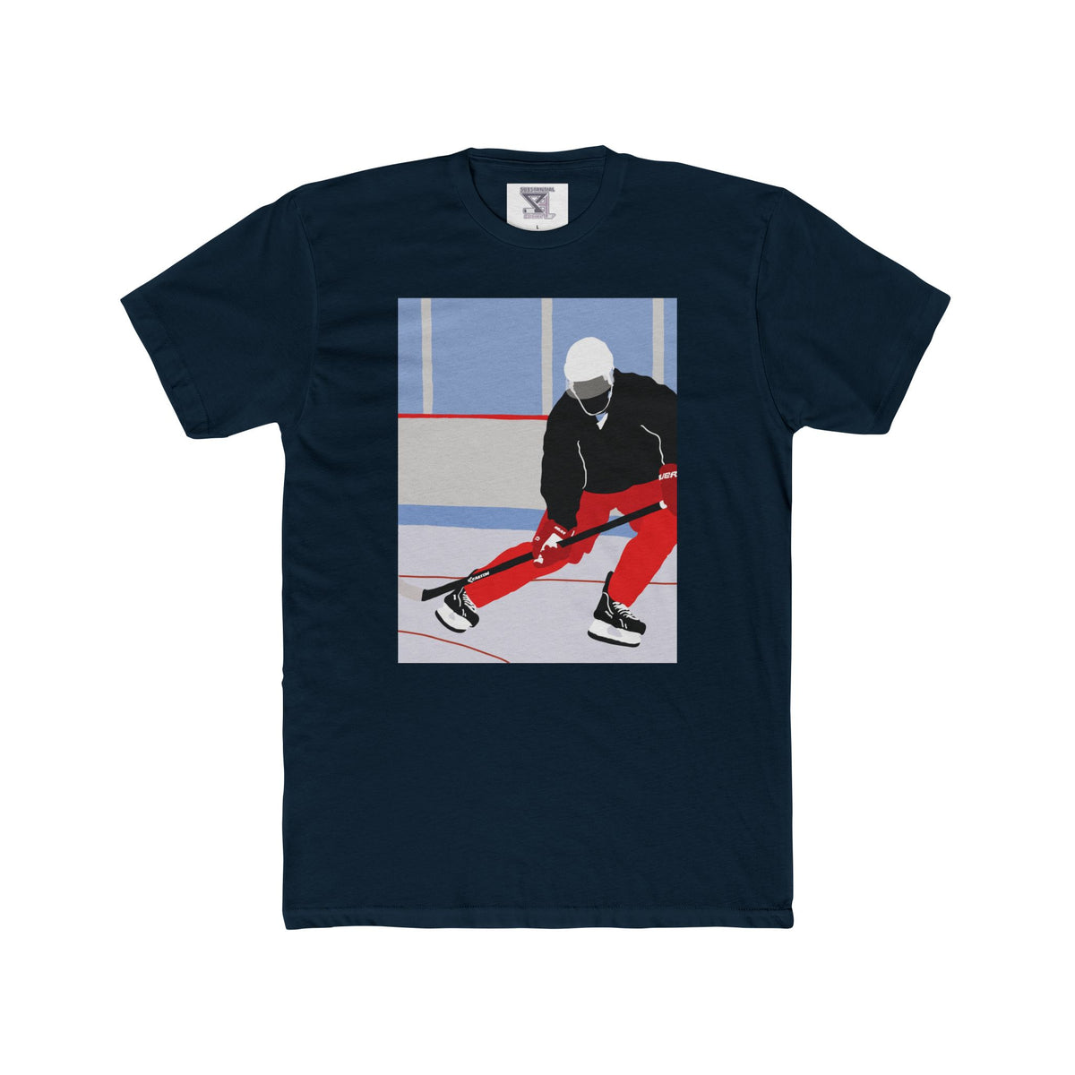 llustrated Hockey Player Graphic Tee
